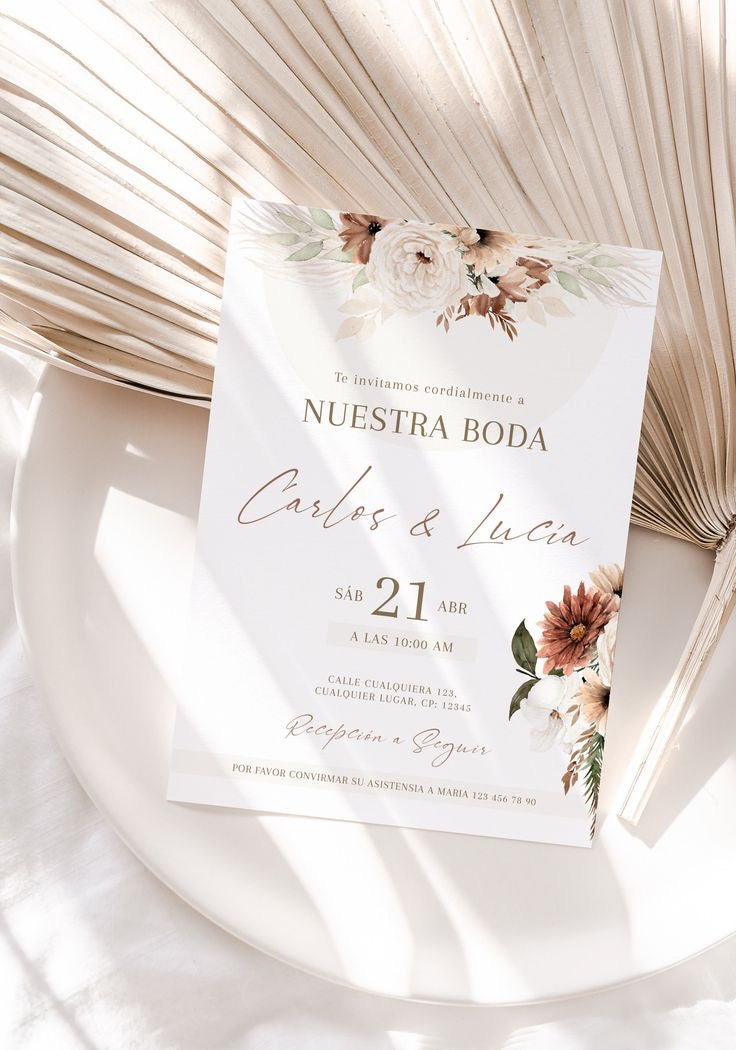 Diseño e impresión de invitaciones.