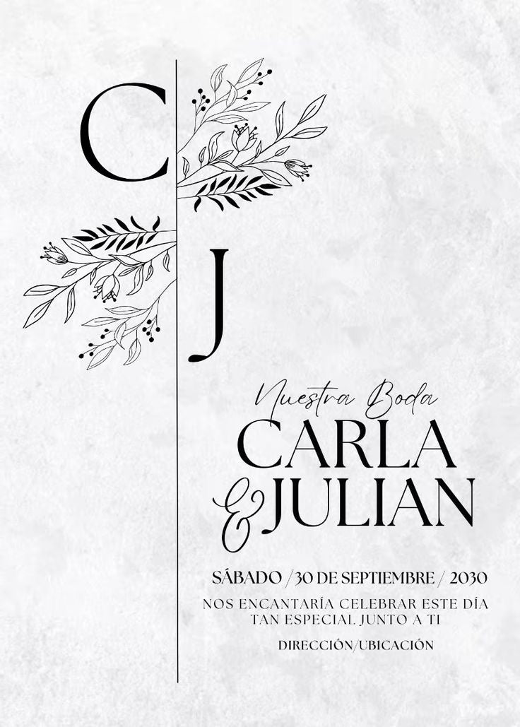 Diseño e impresión de invitaciones.