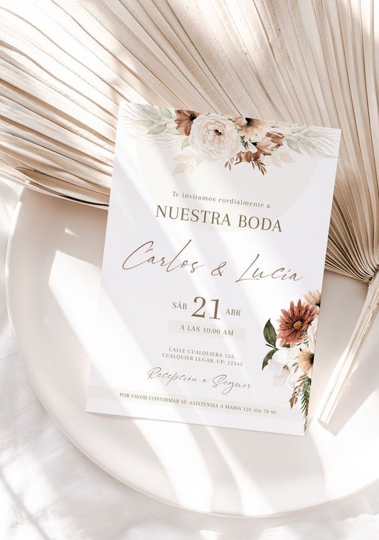 Diseño e impresión de invitaciones.